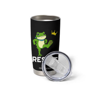 Resist Frog Kicking Crown Tumbler Cup Funny No Kings In America Free Portland TS02 Print Your Wear