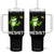 Resist Frog Kicking Crown Tumbler With Handle Funny No Kings In America Free Portland TS02 One Size: 40 oz Black Print Your Wear