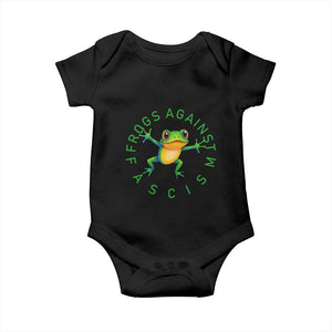 Frogs Against Fascism Baby Onesie Portland Frog Protest Together Strong TS02 Black Print Your Wear
