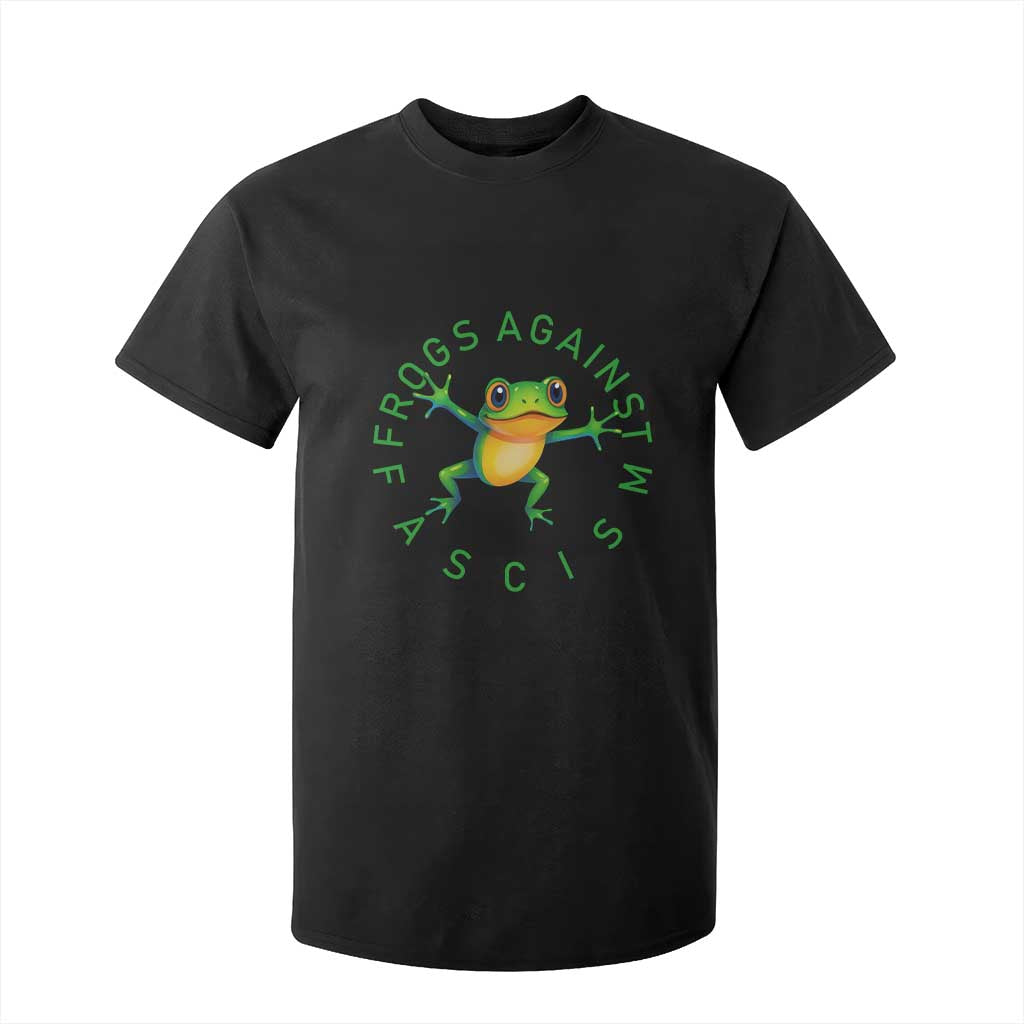 Frogs Against Fascism T Shirt For Kid Portland Frog Protest Together Strong TS02 Black Print Your Wear