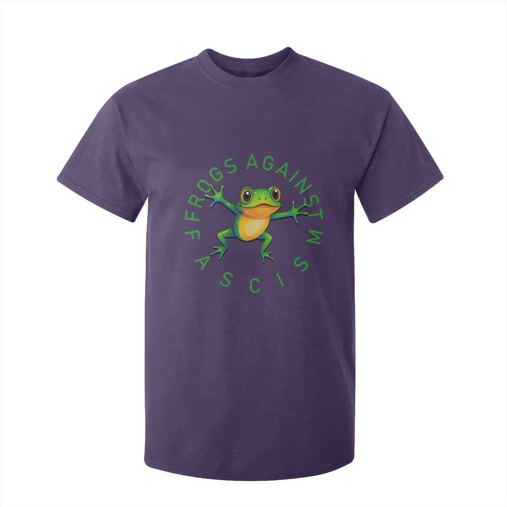 Frogs Against Fascism T Shirt For Kid Portland Frog Protest Together Strong TS02 Purple Print Your Wear