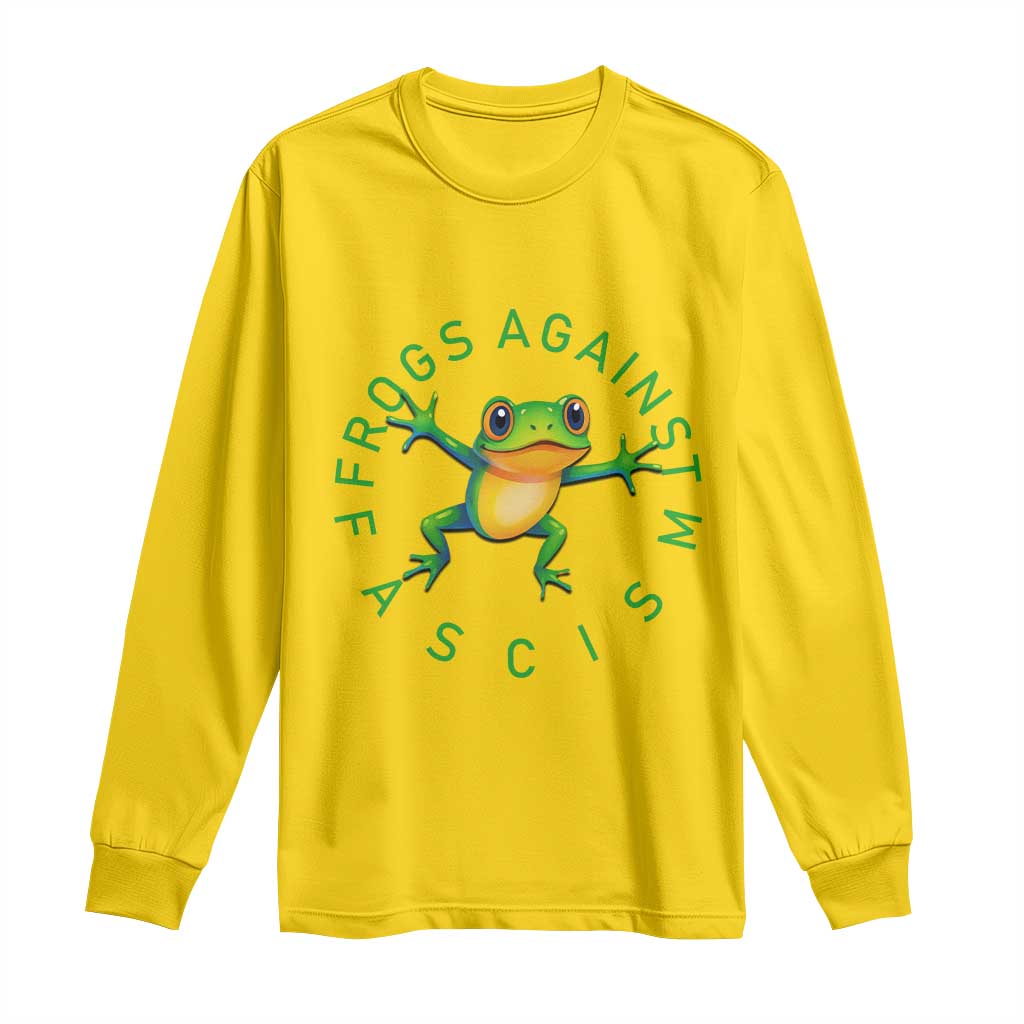 Frogs Against Fascism Long Sleeve Shirt Portland Frog Protest Together Strong TS02 Daisy Print Your Wear