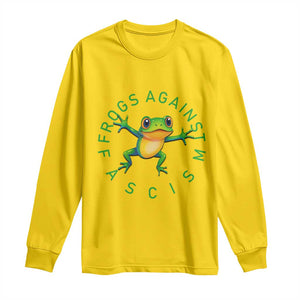 Frogs Against Fascism Long Sleeve Shirt Portland Frog Protest Together Strong TS02 Daisy Print Your Wear