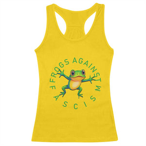 Frogs Against Fascism Racerback Tank Top Portland Frog Protest Together Strong TS02 Daisy Print Your Wear