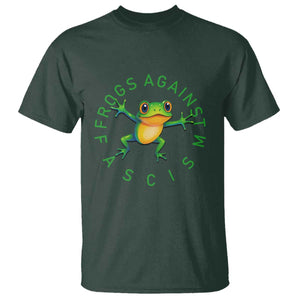Frogs Against Fascism T Shirt Portland Frog Protest Together Strong TS02 Dark Forest Green Print Your Wear