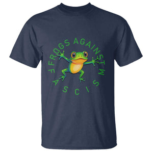 Frogs Against Fascism T Shirt Portland Frog Protest Together Strong TS02 Navy Print Your Wear