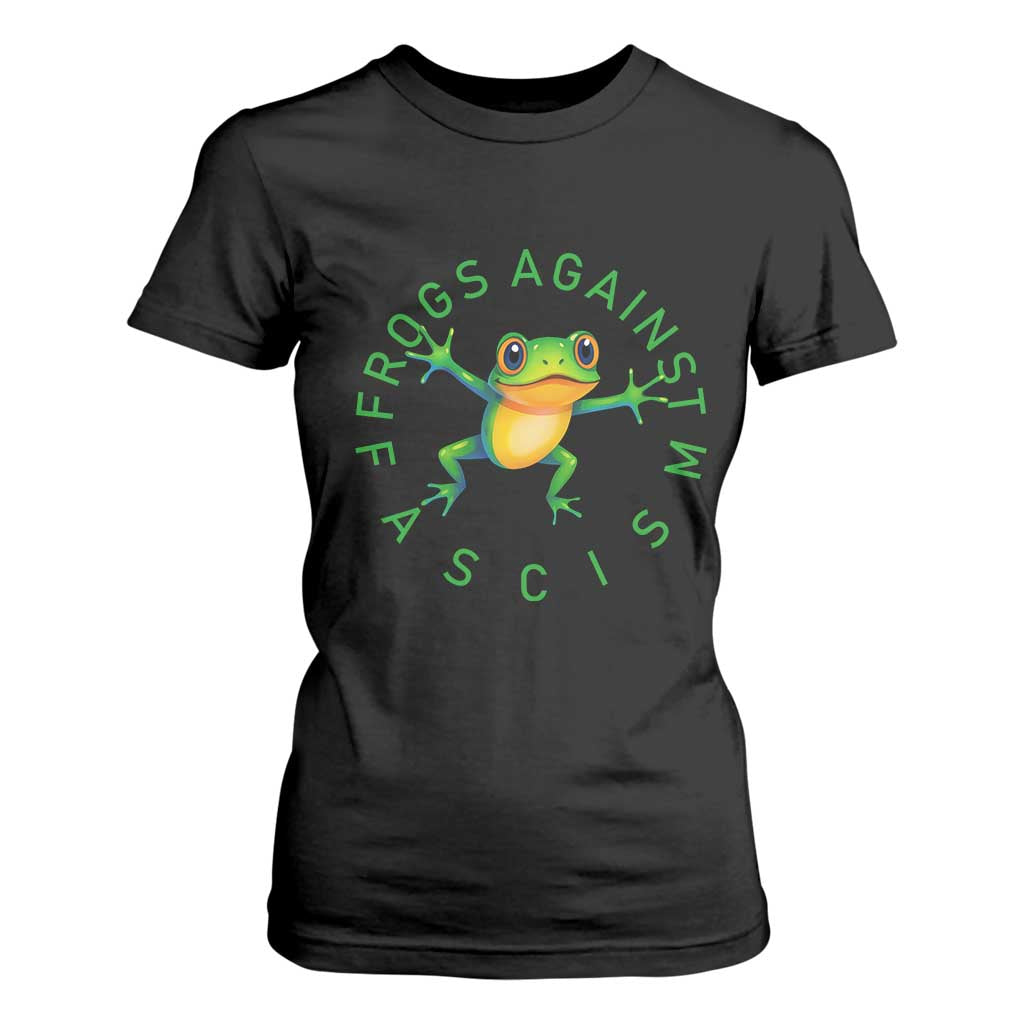 Frogs Against Fascism T Shirt For Women Portland Frog Protest Together Strong TS02 Black Print Your Wear