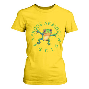 Frogs Against Fascism T Shirt For Women Portland Frog Protest Together Strong TS02 Daisy Print Your Wear