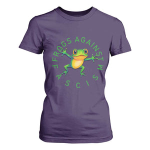 Frogs Against Fascism T Shirt For Women Portland Frog Protest Together Strong TS02 Purple Print Your Wear