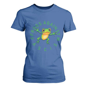 Frogs Against Fascism T Shirt For Women Portland Frog Protest Together Strong TS02 Royal Blue Print Your Wear