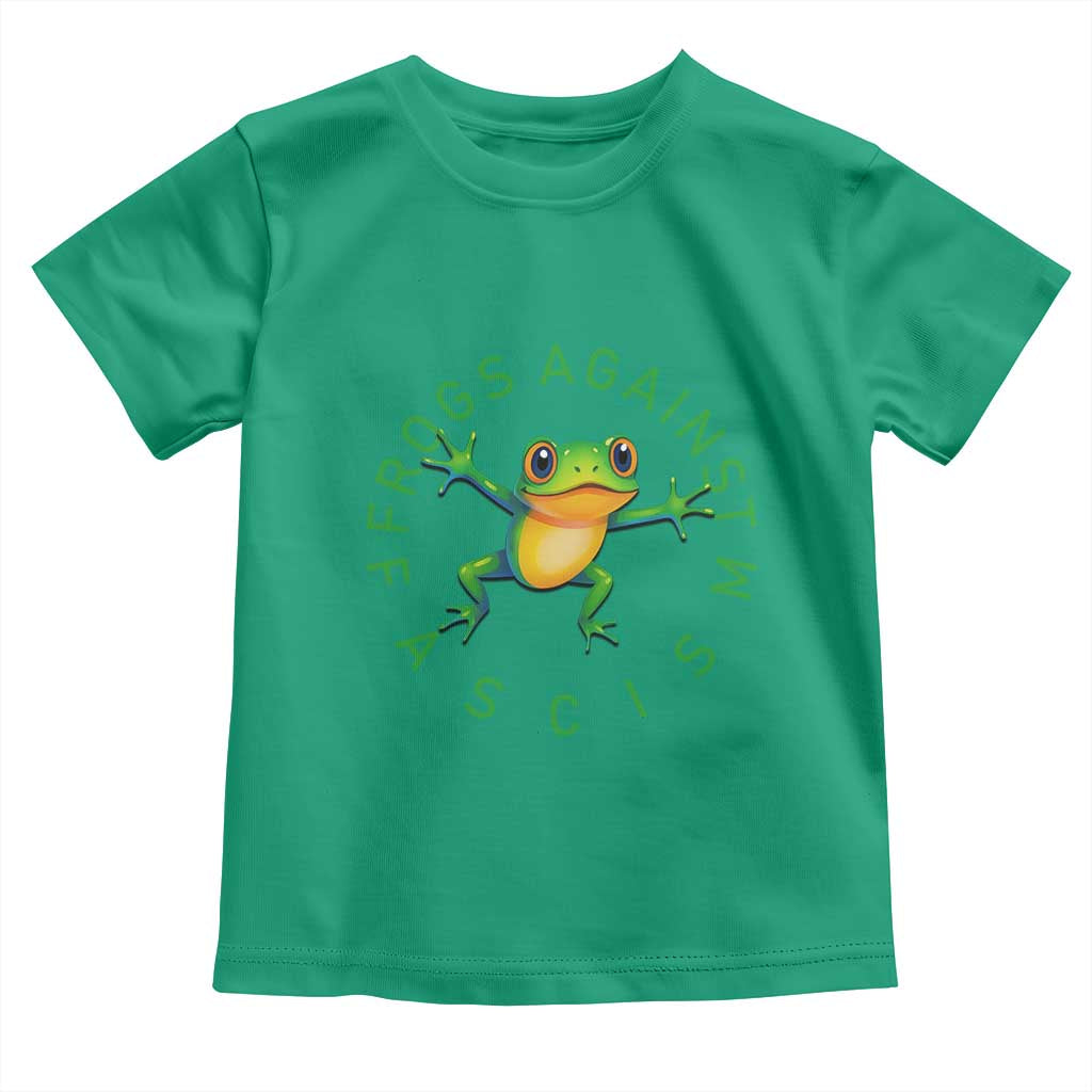 Frogs Against Fascism Toddler T Shirt Portland Frog Protest Together Strong TS02 Irish Green Print Your Wear