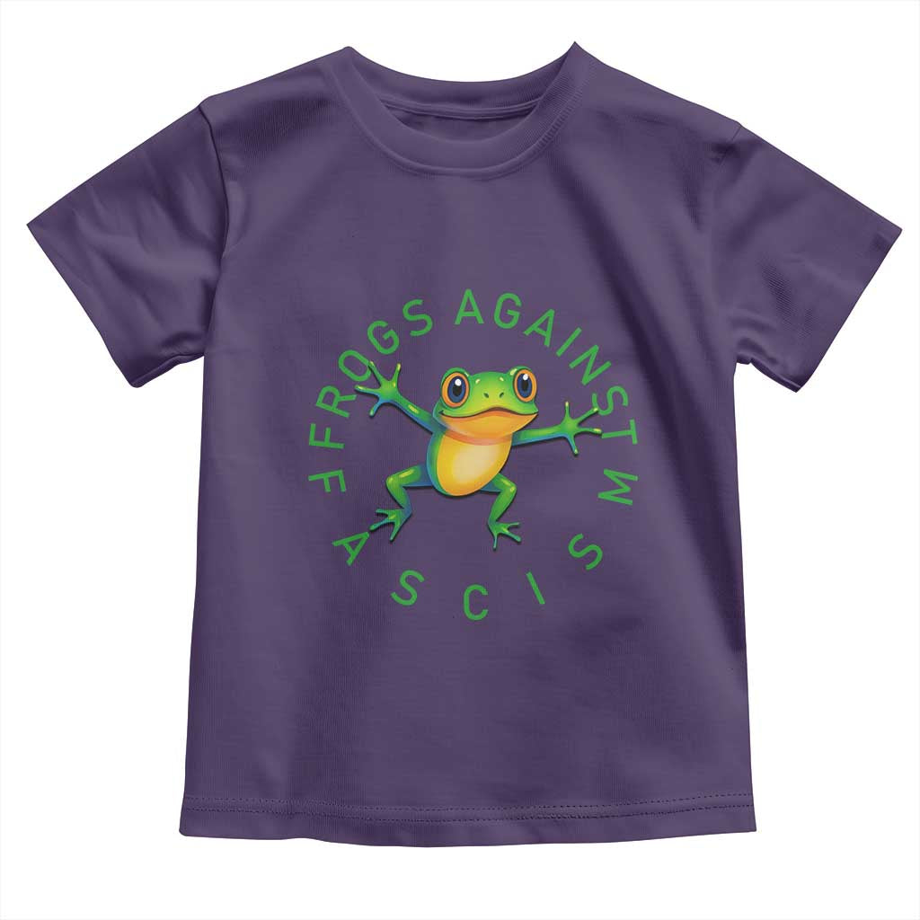 Frogs Against Fascism Toddler T Shirt Portland Frog Protest Together Strong TS02 Purple Print Your Wear