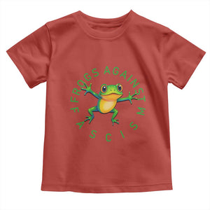 Frogs Against Fascism Toddler T Shirt Portland Frog Protest Together Strong TS02 Red Print Your Wear