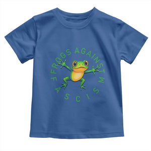 Frogs Against Fascism Toddler T Shirt Portland Frog Protest Together Strong TS02 Royal Blue Print Your Wear