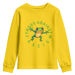 Frogs Against Fascism Youth Sweatshirt Portland Frog Protest Together Strong TS02 Daisy Print Your Wear