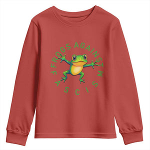 Frogs Against Fascism Youth Sweatshirt Portland Frog Protest Together Strong TS02 Red Print Your Wear