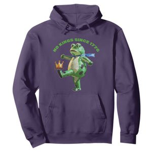 No Kings Since 1776 Frog Hoodie Funny Inflatable Frog Meme Protest Portland TS02 Purple Print Your Wear