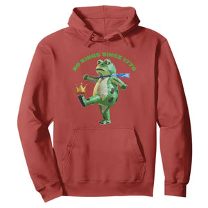 No Kings Since 1776 Frog Hoodie Funny Inflatable Frog Meme Protest Portland TS02 Red Print Your Wear