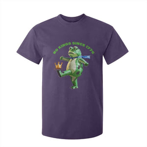 No Kings Since 1776 Frog T Shirt For Kid Funny Inflatable Frog Meme Protest Portland TS02 Purple Print Your Wear