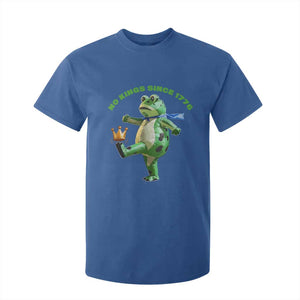 No Kings Since 1776 Frog T Shirt For Kid Funny Inflatable Frog Meme Protest Portland TS02 Royal Blue Print Your Wear