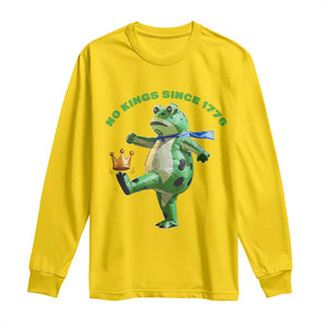 No Kings Since 1776 Frog Long Sleeve Shirt Funny Inflatable Frog Meme Protest Portland TS02 Daisy Print Your Wear