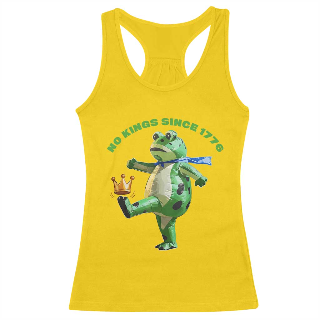 No Kings Since 1776 Frog Racerback Tank Top Funny Inflatable Frog Meme Protest Portland TS02 Daisy Print Your Wear