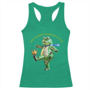 No Kings Since 1776 Frog Racerback Tank Top Funny Inflatable Frog Meme Protest Portland TS02 Irish Green Print Your Wear