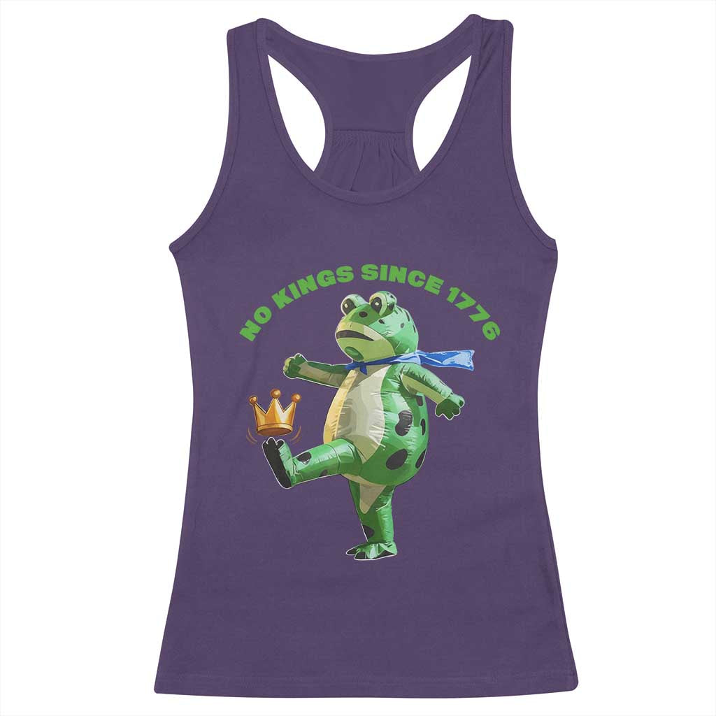 No Kings Since 1776 Frog Racerback Tank Top Funny Inflatable Frog Meme Protest Portland TS02 Purple Print Your Wear