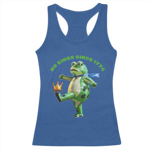 No Kings Since 1776 Frog Racerback Tank Top Funny Inflatable Frog Meme Protest Portland TS02 Royal Blue Print Your Wear