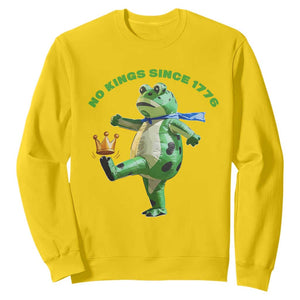 No Kings Since 1776 Frog Sweatshirt Funny Inflatable Frog Meme Protest Portland TS02 Daisy Print Your Wear