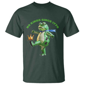 No Kings Since 1776 Frog T Shirt Funny Inflatable Frog Meme Protest Portland TS02 Dark Forest Green Print Your Wear