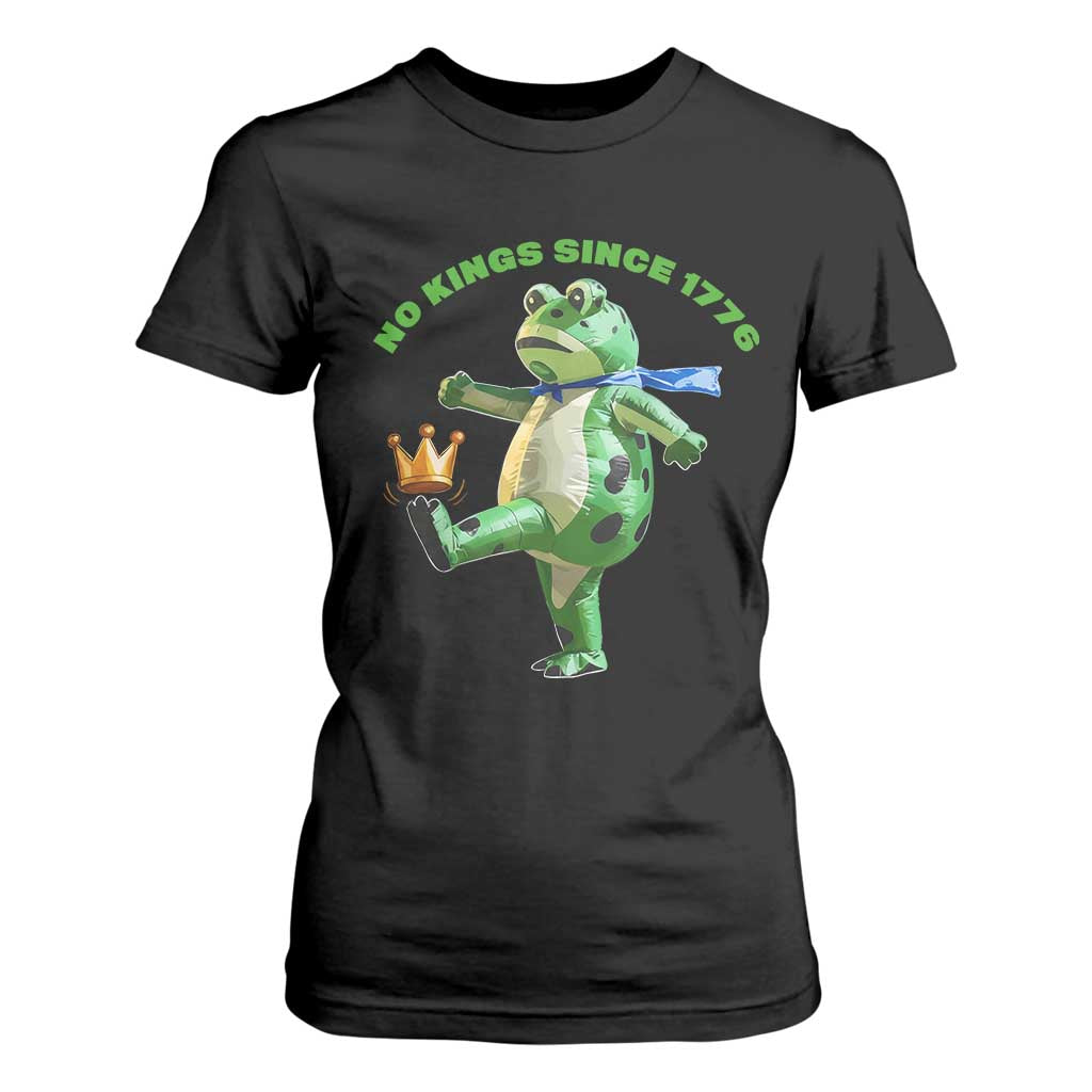 No Kings Since 1776 Frog T Shirt For Women Funny Inflatable Frog Meme Protest Portland TS02 Black Print Your Wear