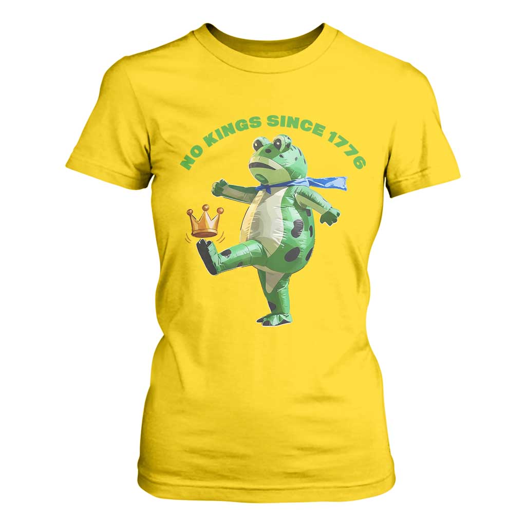 No Kings Since 1776 Frog T Shirt For Women Funny Inflatable Frog Meme Protest Portland TS02 Daisy Print Your Wear