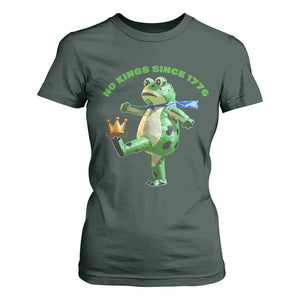 No Kings Since 1776 Frog T Shirt For Women Funny Inflatable Frog Meme Protest Portland TS02 Dark Forest Green Print Your Wear