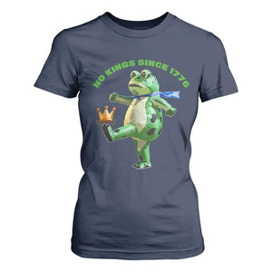 No Kings Since 1776 Frog T Shirt For Women Funny Inflatable Frog Meme Protest Portland TS02 Navy Print Your Wear