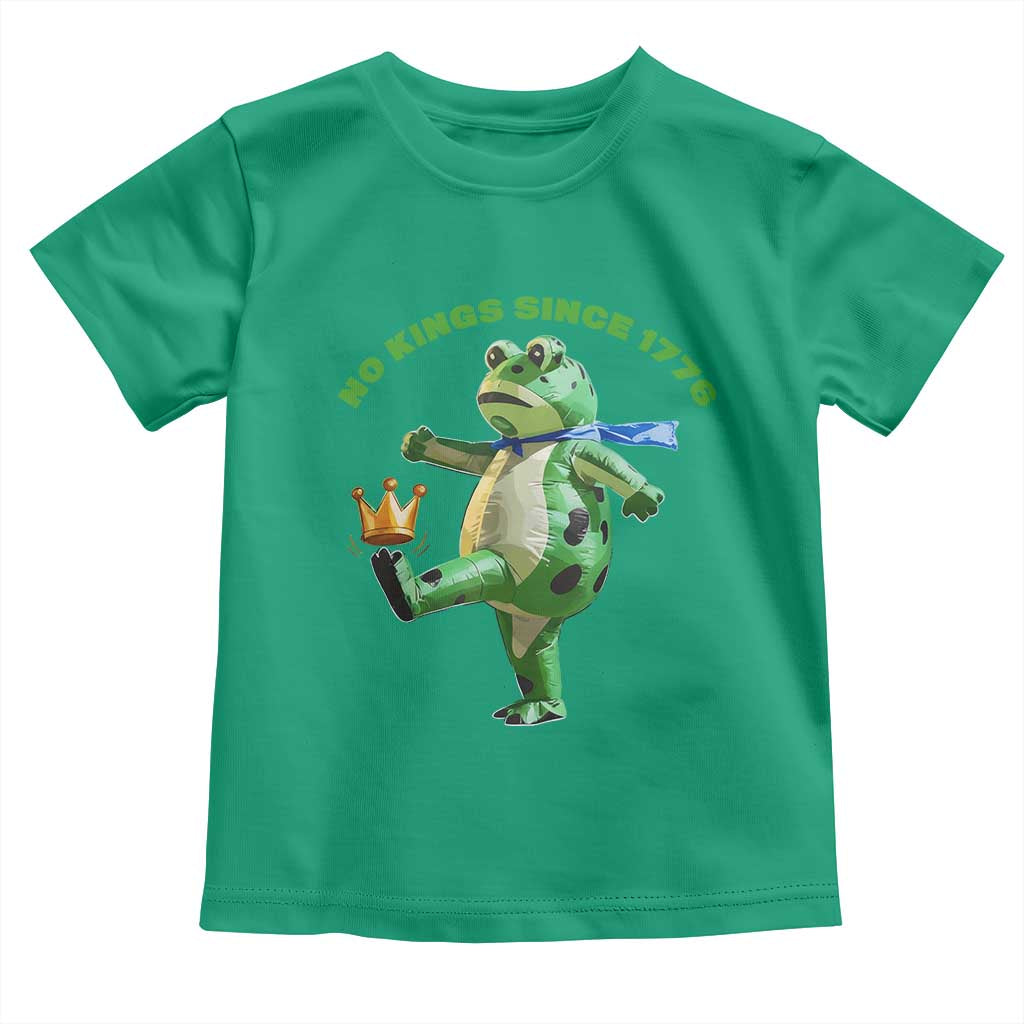 No Kings Since 1776 Frog Toddler T Shirt Funny Inflatable Frog Meme Protest Portland TS02 Irish Green Print Your Wear