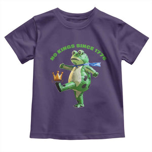 No Kings Since 1776 Frog Toddler T Shirt Funny Inflatable Frog Meme Protest Portland TS02 Purple Print Your Wear