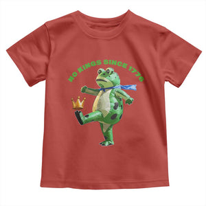 No Kings Since 1776 Frog Toddler T Shirt Funny Inflatable Frog Meme Protest Portland TS02 Red Print Your Wear