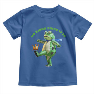 No Kings Since 1776 Frog Toddler T Shirt Funny Inflatable Frog Meme Protest Portland TS02 Royal Blue Print Your Wear