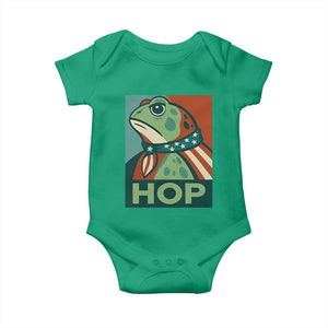 Hop Patriotic Frog Baby Onesie Resist Protest Poster Graphic TS02 Irish Green Print Your Wear