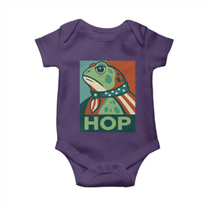 Hop Patriotic Frog Baby Onesie Resist Protest Poster Graphic TS02 Purple Print Your Wear