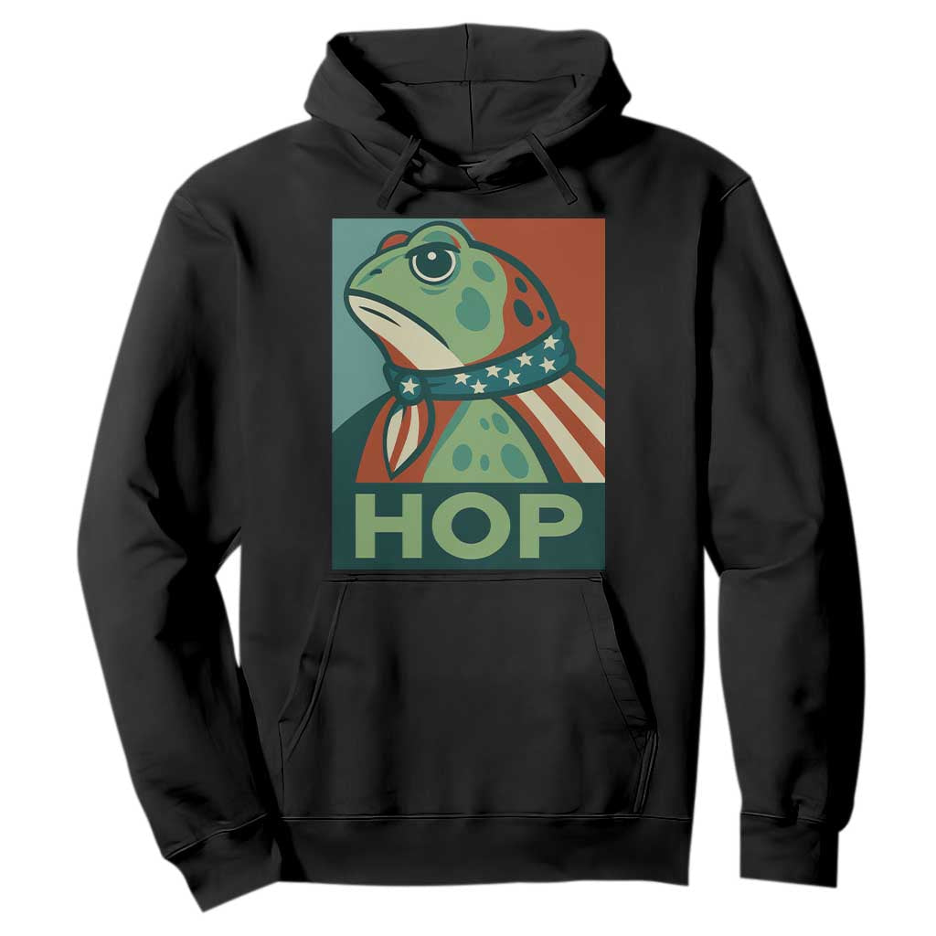 Hop Patriotic Frog Hoodie Resist Protest Poster Graphic TS02 Black Print Your Wear