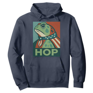 Hop Patriotic Frog Hoodie Resist Protest Poster Graphic TS02 Navy Print Your Wear