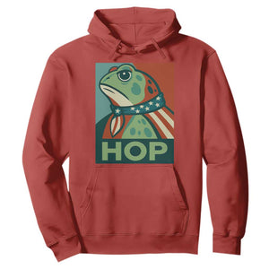 Hop Patriotic Frog Hoodie Resist Protest Poster Graphic TS02 Red Print Your Wear