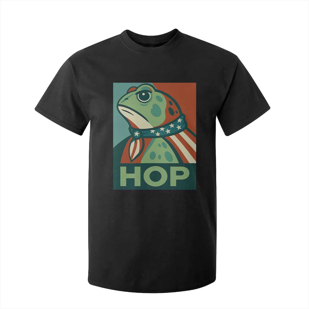 Hop Patriotic Frog T Shirt For Kid Resist Protest Poster Graphic TS02 Black Print Your Wear