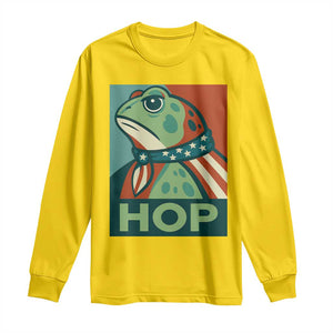 Hop Patriotic Frog Long Sleeve Shirt Resist Protest Poster Graphic TS02 Daisy Print Your Wear