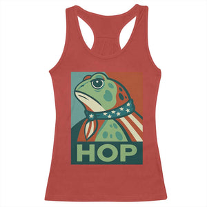 Hop Patriotic Frog Racerback Tank Top Resist Protest Poster Graphic TS02 Red Print Your Wear