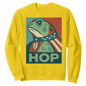 Hop Patriotic Frog Sweatshirt Resist Protest Poster Graphic TS02 Daisy Print Your Wear