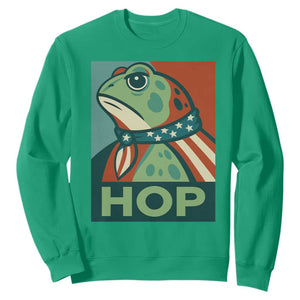 Hop Patriotic Frog Sweatshirt Resist Protest Poster Graphic TS02 Irish Green Print Your Wear