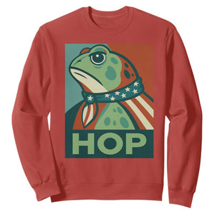 Hop Patriotic Frog Sweatshirt Resist Protest Poster Graphic TS02 Red Print Your Wear